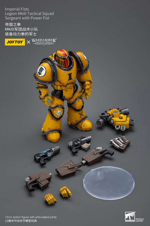 Joy Toy Imperial Fists   Legion MkIII Tactical Squad  Sergeant with Power Fist