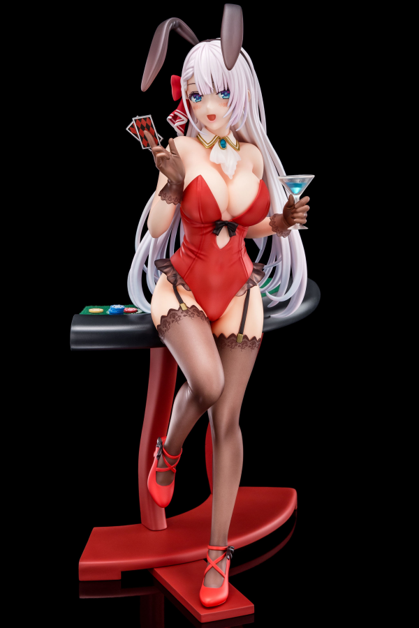 Hakoiri-musume Riselia Ray Crystalia wearing crimson bunny costume with Nip Slip Gimmick System | 4570000500160