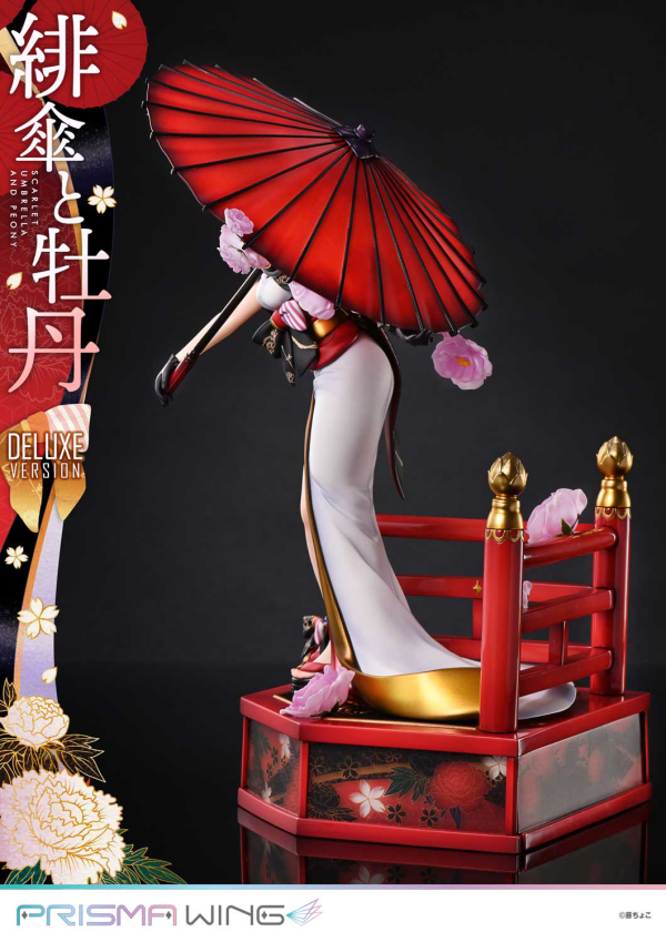 Prime 1 Studio PRISMA WING fuzichoco original Illustration Scarlet Umbrella and Peony Deluxe Version 1/7 Scale Pre-Painted Figure | 4582647120410