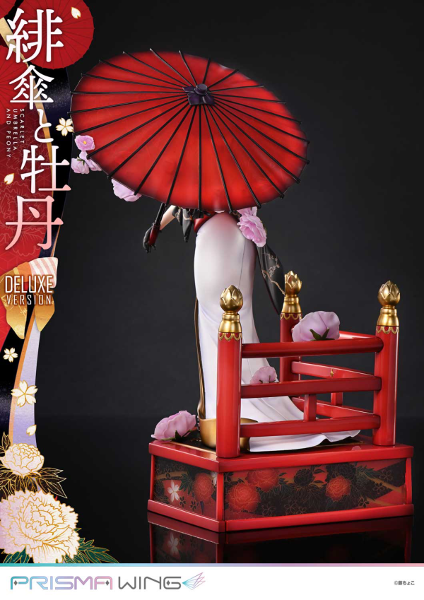 Prime 1 Studio PRISMA WING fuzichoco original Illustration Scarlet Umbrella and Peony Deluxe Version 1/7 Scale Pre-Painted Figure | 4582647120410