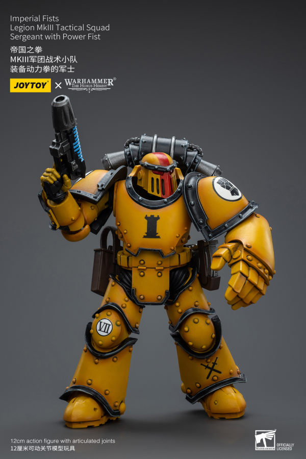 Joy Toy Imperial Fists   Legion MkIII Tactical Squad  Sergeant with Power Fist