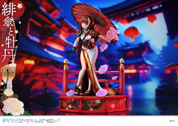 Prime 1 Studio PRISMA WING fuzichoco original Illustration Scarlet Umbrella and Peony Deluxe Version 1/7 Scale Pre-Painted Figure | 4582647120410