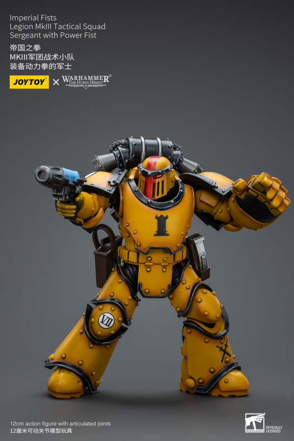 Joy Toy Imperial Fists   Legion MkIII Tactical Squad  Sergeant with Power Fist