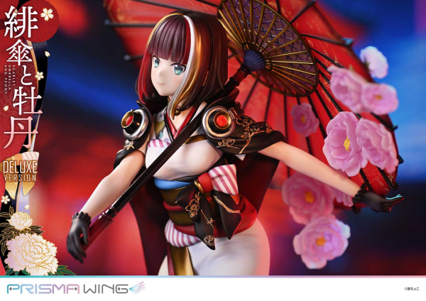 Prime 1 Studio PRISMA WING fuzichoco original Illustration Scarlet Umbrella and Peony Deluxe Version 1/7 Scale Pre-Painted Figure | 4582647120410