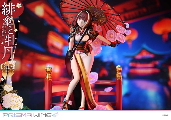 Prime 1 Studio PRISMA WING fuzichoco original Illustration Scarlet Umbrella and Peony Deluxe Version 1/7 Scale Pre-Painted Figure | 4582647120410