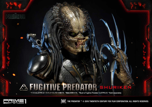 Prime 1 Studio Life Size Bust The Predator (Film) Fugitive Predator Shuriken | 4562471908637