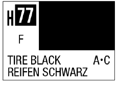 Mr Hobby AQUEOUS HOBBY COLOR - H77 FLAT TIRE BLACK (TIRE) | 4973028719536