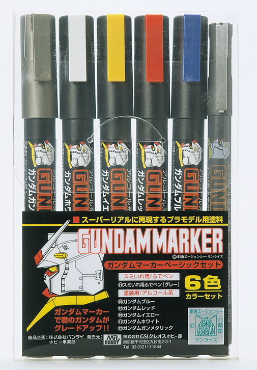 Mr Hobby Gundam Marker Set - Basic Set