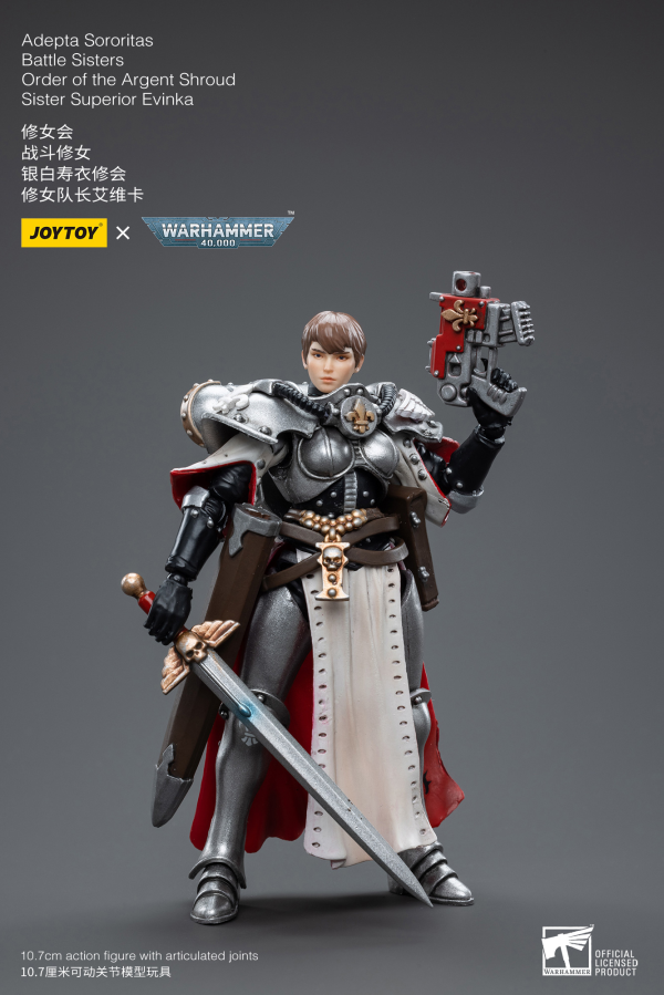 Joy Toy Warhammer 40K-Adepta Sororitas Battle Sisters Order of the Argent Shroud Sister Superior Evinka