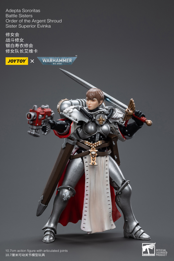 Joy Toy Warhammer 40K-Adepta Sororitas Battle Sisters Order of the Argent Shroud Sister Superior Evinka