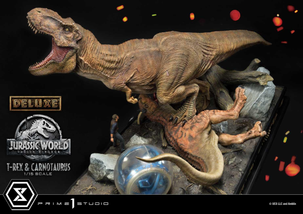 Prime 1 Studio Legacy Museum Collection Jurassic World: Fallen Kingdom (Film) Tyrannosaurus-Rex & Carnotaurus 1/15 scale Deluxe Version | 4580708034874