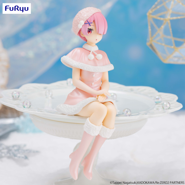 FURYU Corporation Re:ZERO -Starting Life in Another World-　Noodle Stopper Figure -Ram Snow Princess Pearl Color ver.-