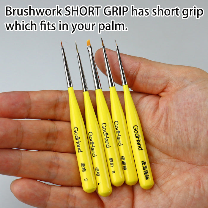 GodHand GodHand - Brushwork ShortGrip Oblique Brush S