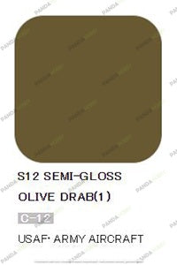 Mr Hobby Mr Color Spray - S12 Olive Drab 1 (Semi-Gloss/Aircraft)