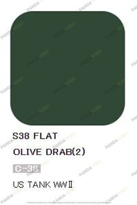 Mr Hobby Mr Color Spray - S38 Olive Drab 2 (Flat/Tank)