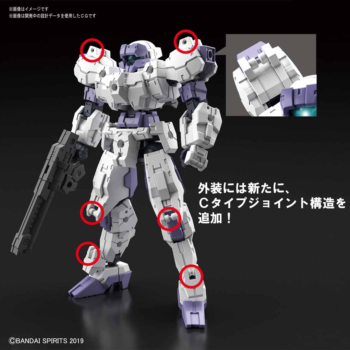 BANDAI Hobby 30MM 1/144 eEXM-21 RABIOT [WHITE]