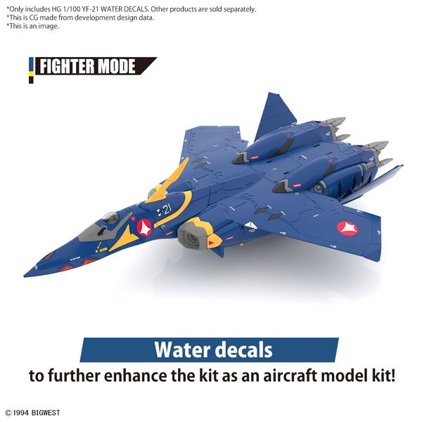 BANDAI Hobby HG 1/100 YF-21 WATER DECALS