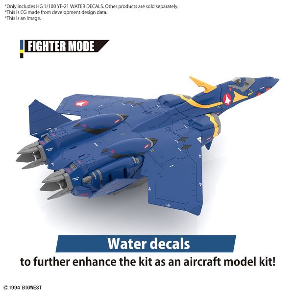 BANDAI Hobby HG 1/100 YF-21 WATER DECALS