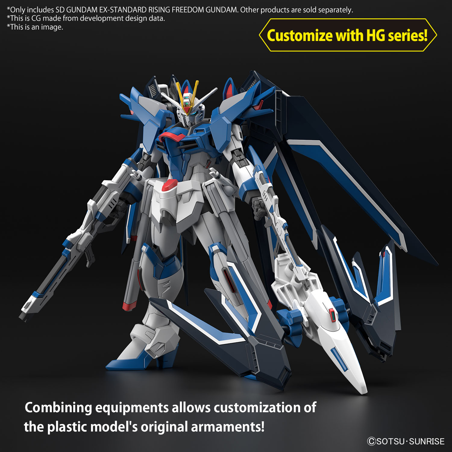 BANDAI Hobby SD GUNDAM EX-STANDARD RISING FREEDOM GUNDAM