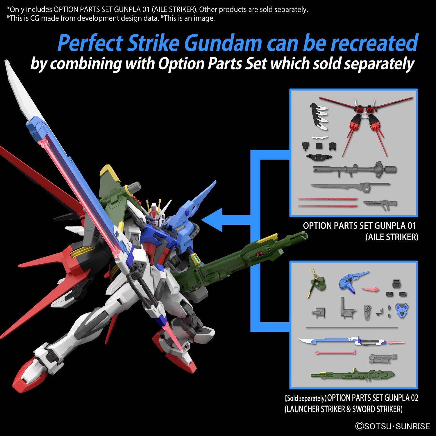 BANDAI Hobby OPTION PARTS SET GUNPLA 01 (AILE STRIKER)