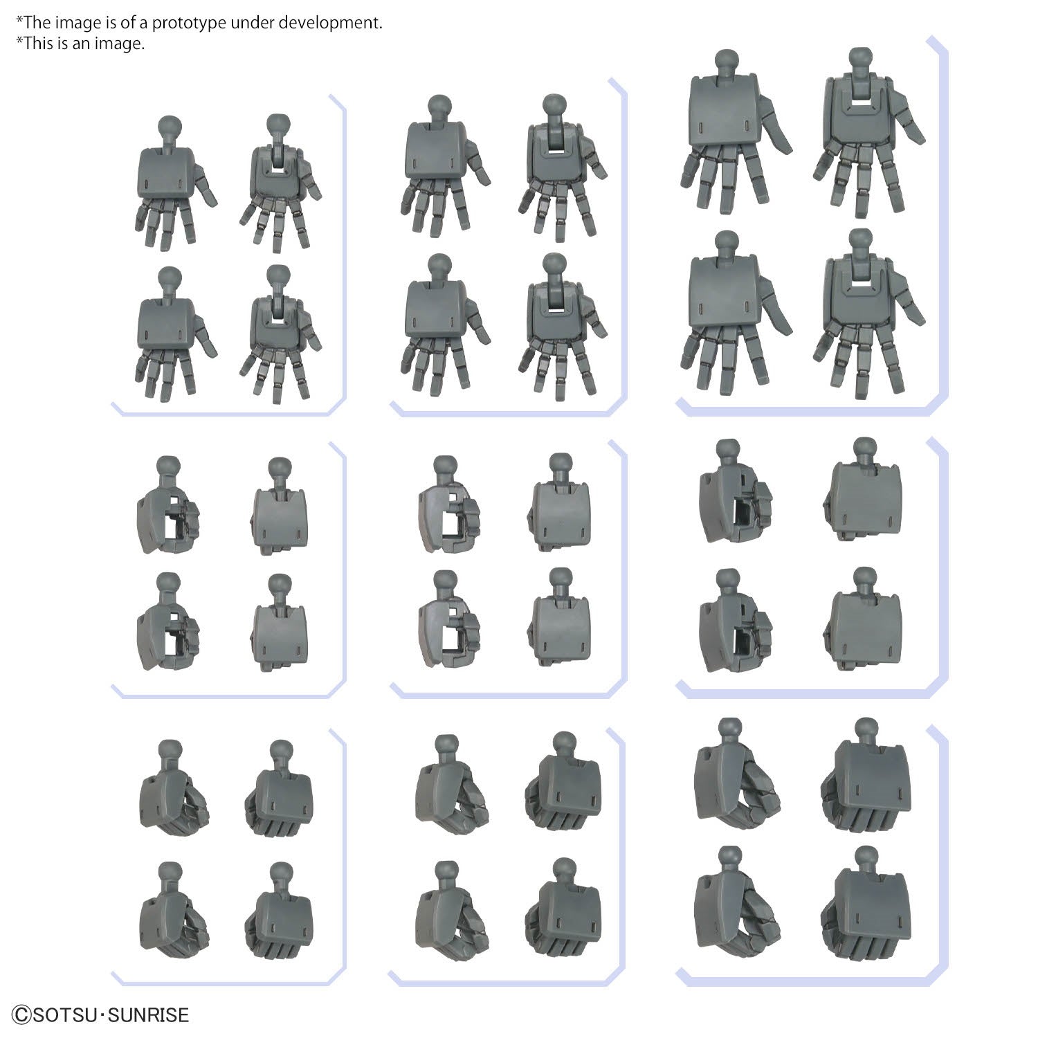 BANDAI Hobby OPTION PARTS SET GUNPLA 03 (BUILD HANDS EDGE)