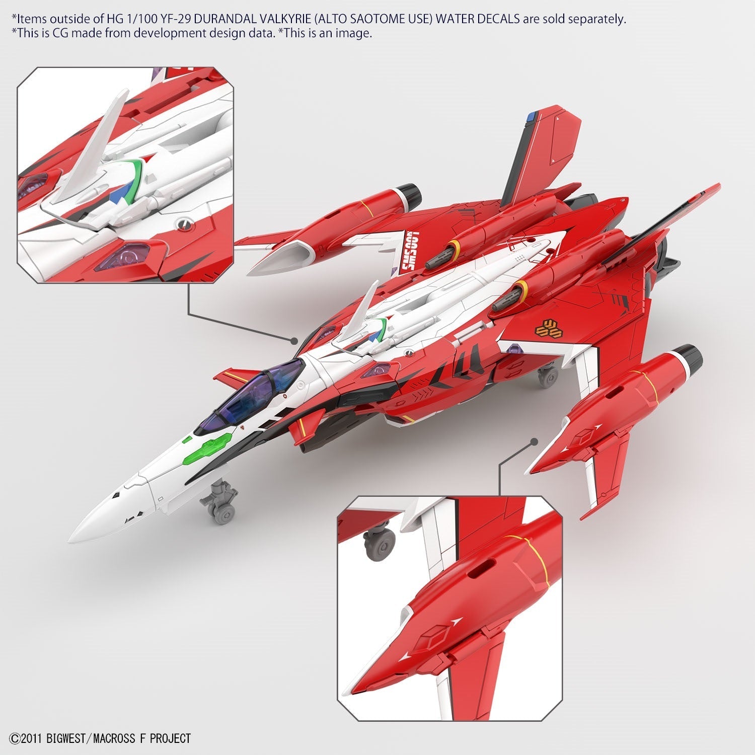 BANDAI Hobby HG 1/100 YF-29 DURANDAL VALKYRIE (ALTO SAOTOME USE) WATER DECALS