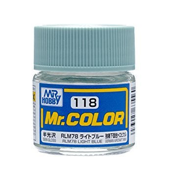 Mr Hobby Mr. Color 118 - RLM78 Light Blue (Semi-Gloss/Aircraft)