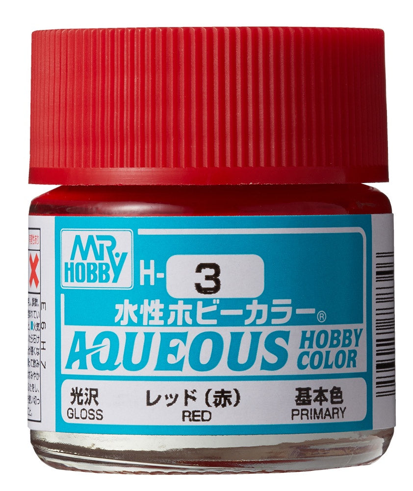 Mr Hobby AQUEOUS HOBBY COLOR - H3 GLOSS RED (PRIMARY)