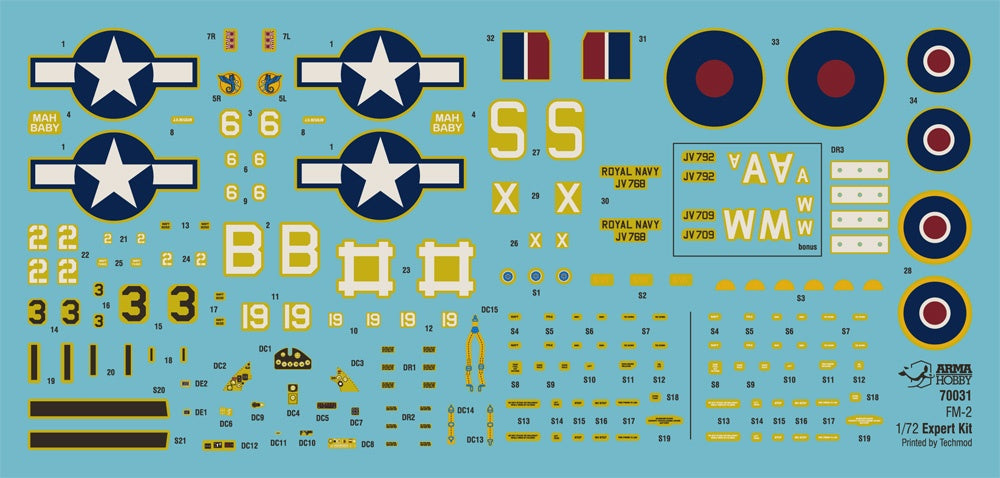 Arma Hobby 1/72 FM-2 Wildcat, Expert Set