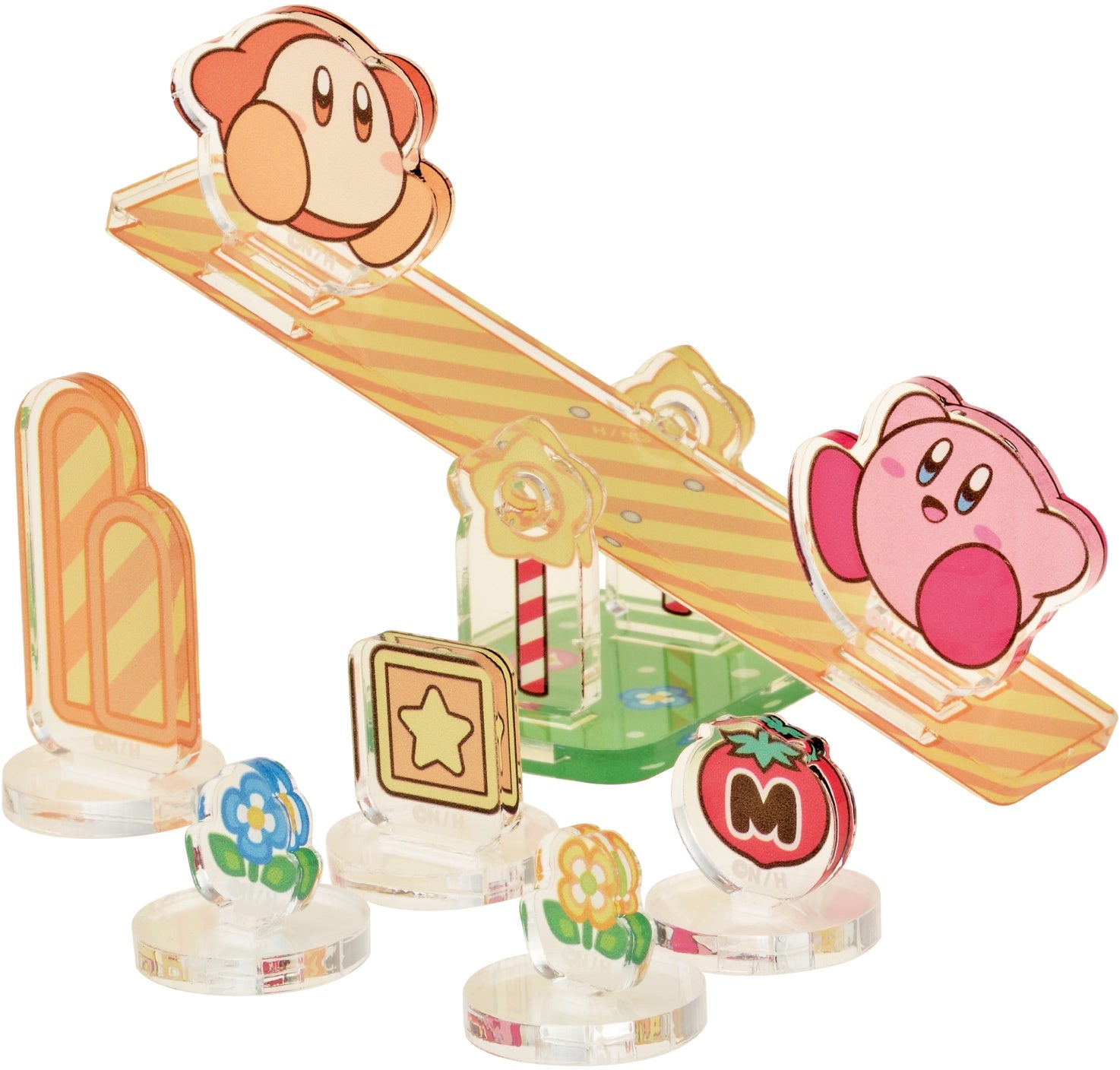 Ensky Diorama Sea-Saw (Kirby and Waddle Dee) Kirby Moving Acrylic Diorama Stand - P-REX Hobby