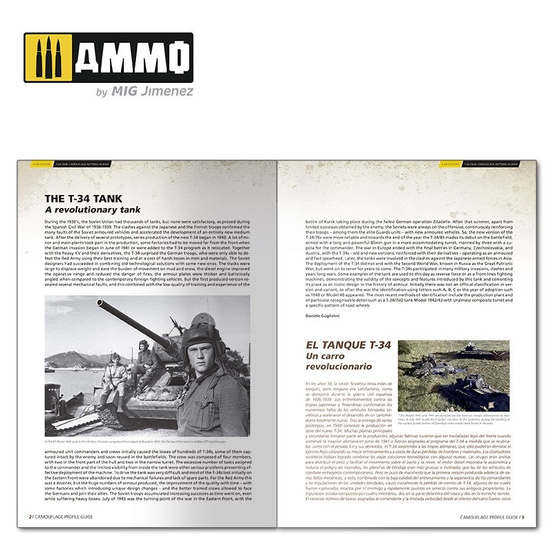 Ammo Mig T-34 Colors: T-34 Tank Camouflage Patterns in WWII - Camouflage Profile Guide (Multilingual)