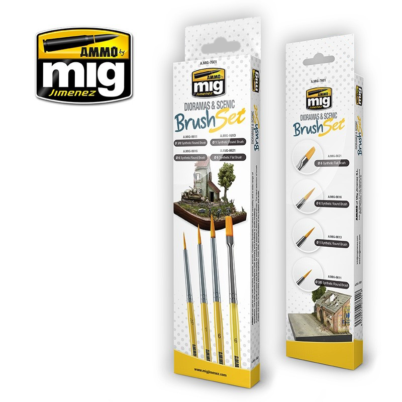 Ammo Mig Dioramas & Scenic Brush Set