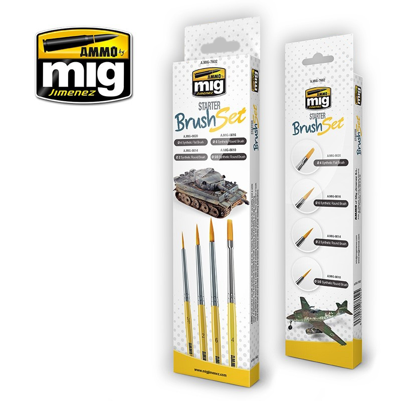 Ammo Mig Starter Brush Set