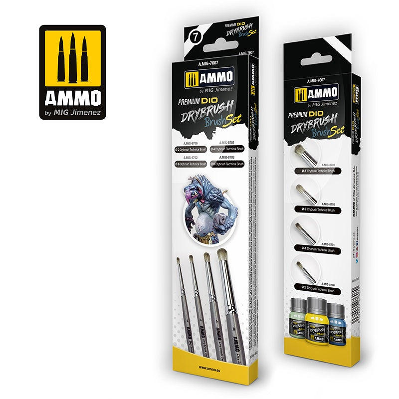 Ammo Mig Premium Dio Drybrush Set