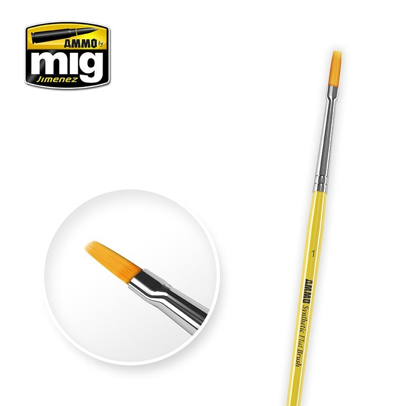 Ammo Mig Synthetic Flat Brush, 1