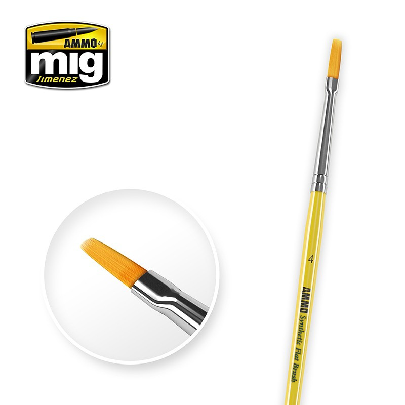 Ammo Mig Synthetic Flat Brush, 4