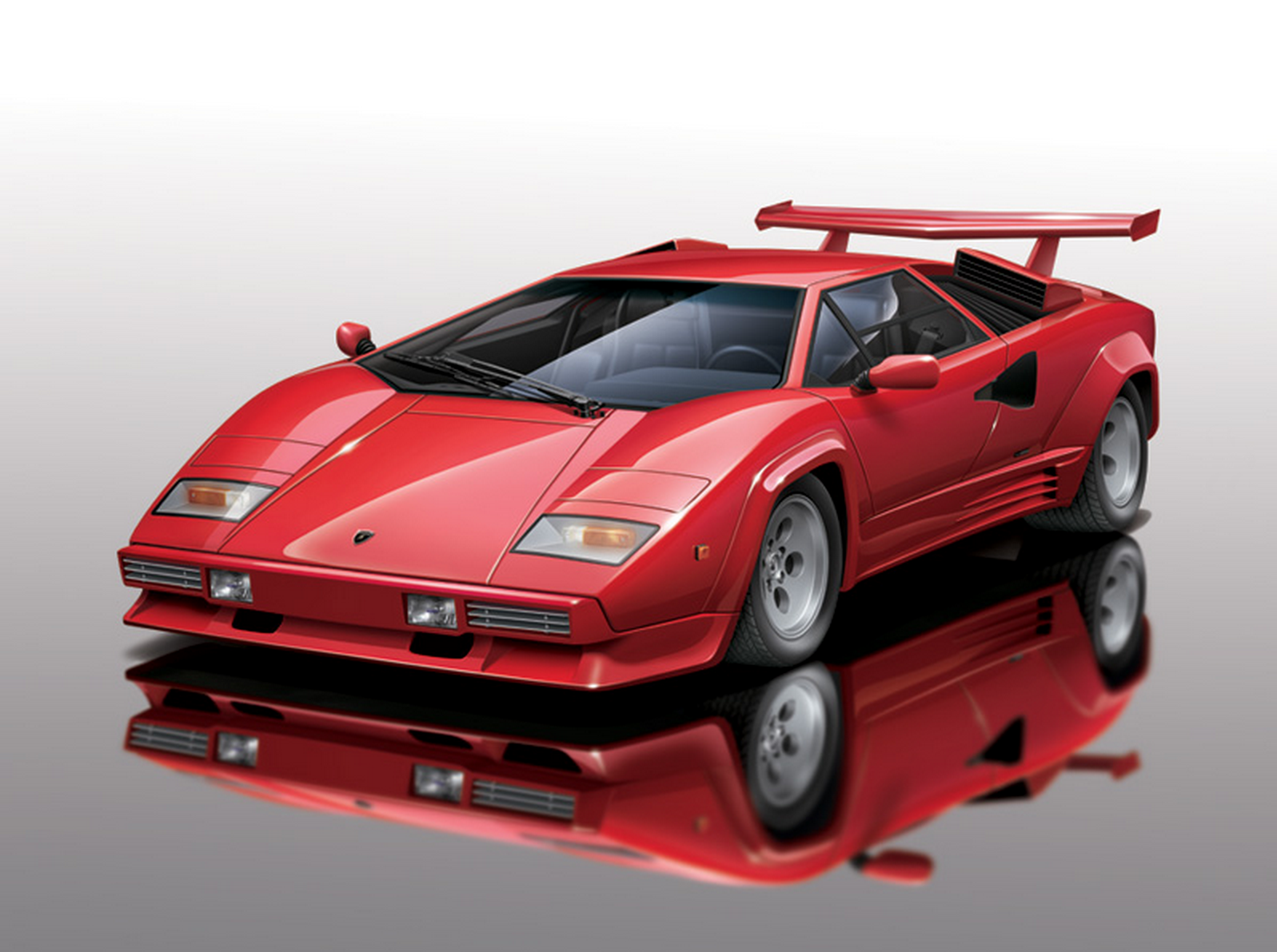 Aoshima 1/24 Lamborghini Countach 5000 QUATTROVALVOLE INJECTION Ver