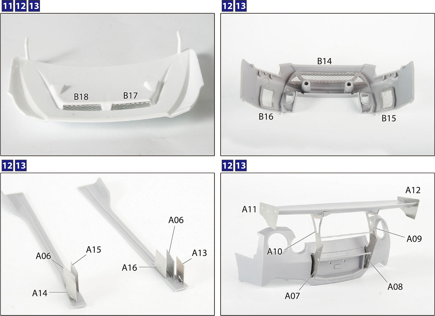 Aoshima LB Works R35 GT-R DETAIL UP Parts