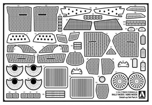 Aoshima 1/24 Cyber Formula Asurada G.S.X Rally/Aero Detail Up Parts Set