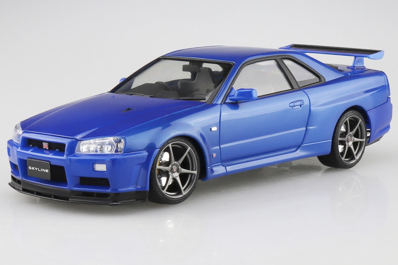 Aoshima 1/24 Nissan BNR34 Skyline GT-R V-spec II '00 Bayside Blue