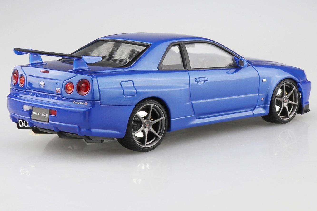 Aoshima 1/24 Nissan BNR34 Skyline GT-R V-spec II '00 Bayside Blue