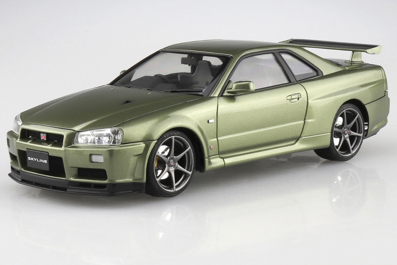 Aoshima 1/24 Nissan BNR34 Skyline GT-R V-spec II Nur '00 Millennium Jade