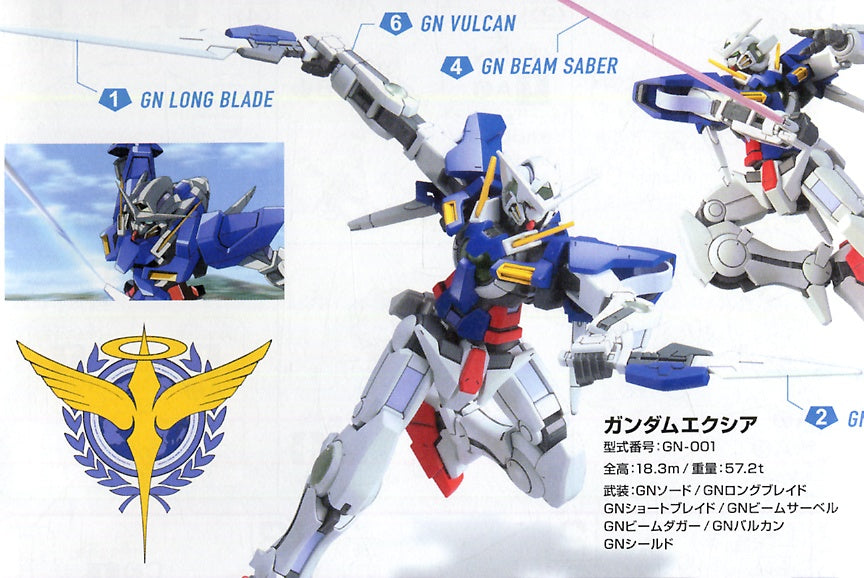 BANDAI Hobby HG 1/144 #01 Gundam Exia