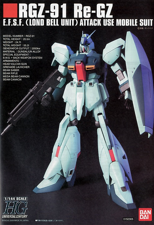 BANDAI Hobby HGUC 1/144 #85 Re-GZ