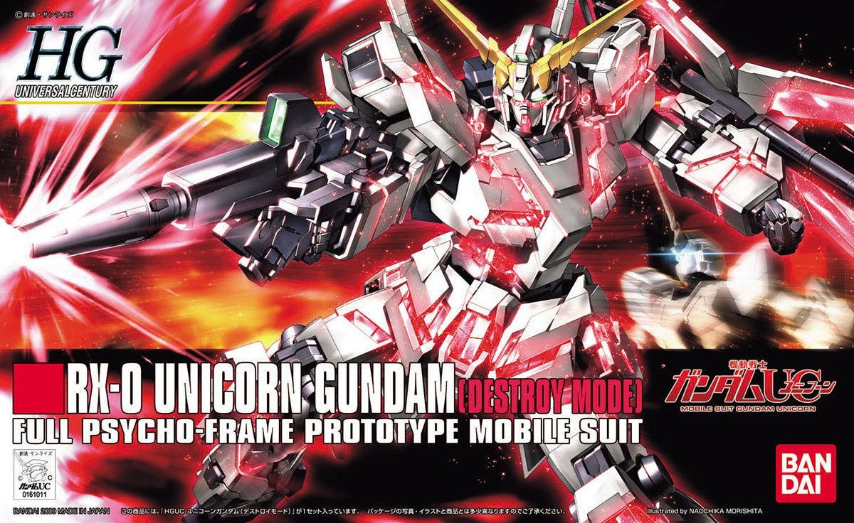 BANDAI Hobby HGUC 1/144 #100 RX-0 Unicorn Gundam (Destroy Mode)