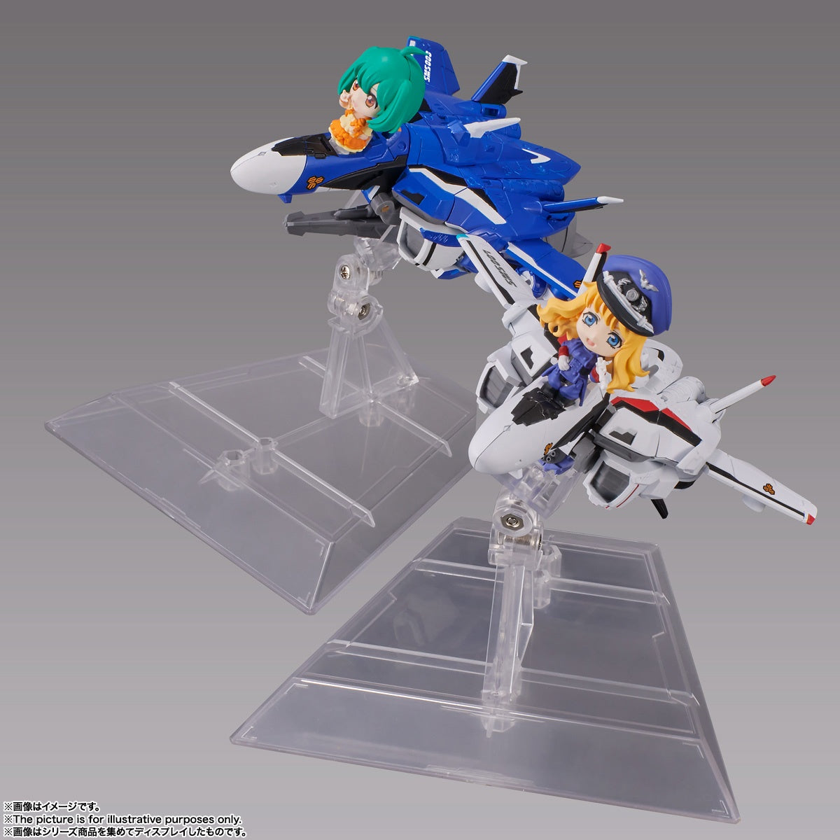 BANDAI Spirits VF-25G MESSIAH VALKYRIE (MICHAEL USE) with RANKA Macross Frontier, Bandai Spirits Tiny Session