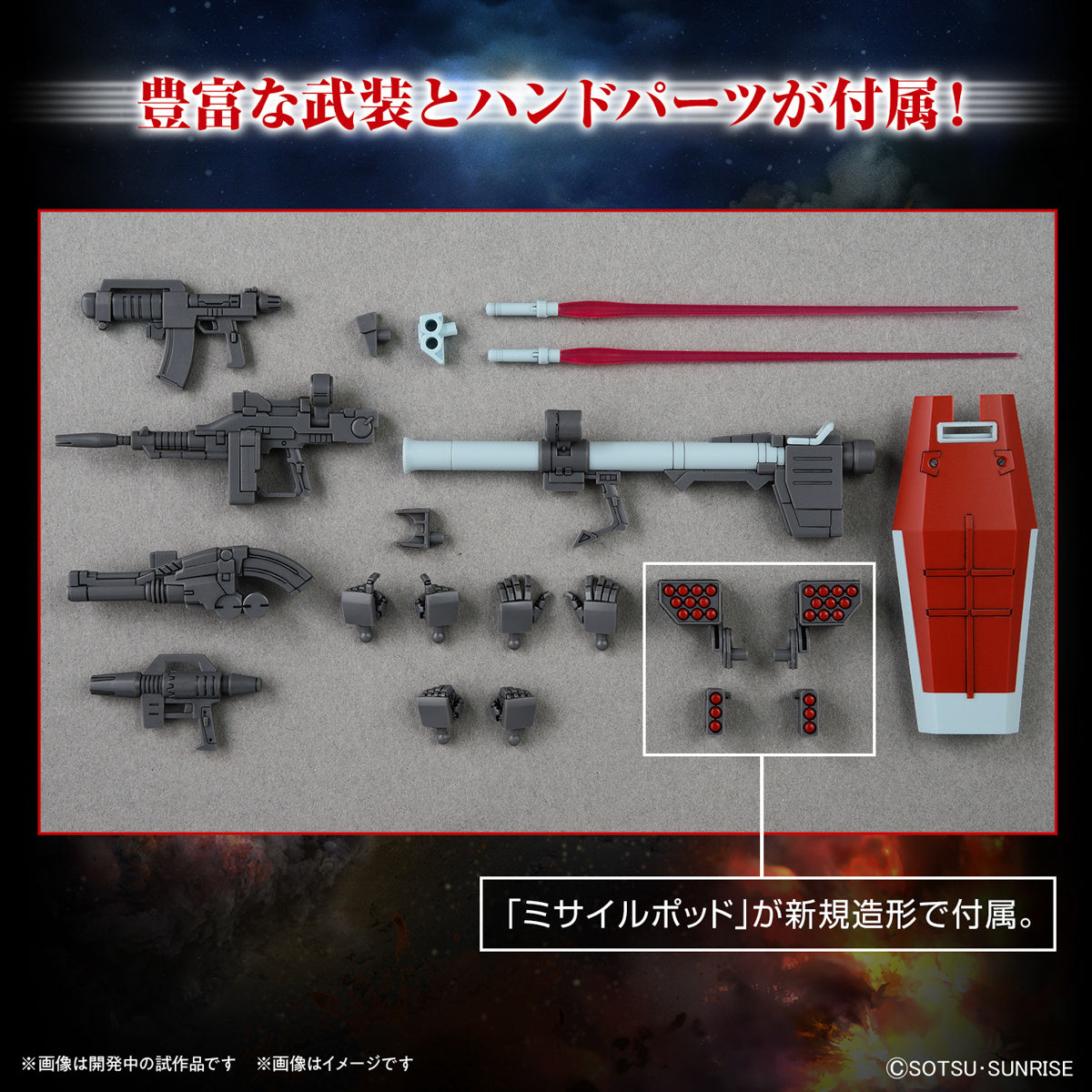 BANDAI Hobby HG 1/144 GM (SHOULDER CANNON / MISSILE POD)