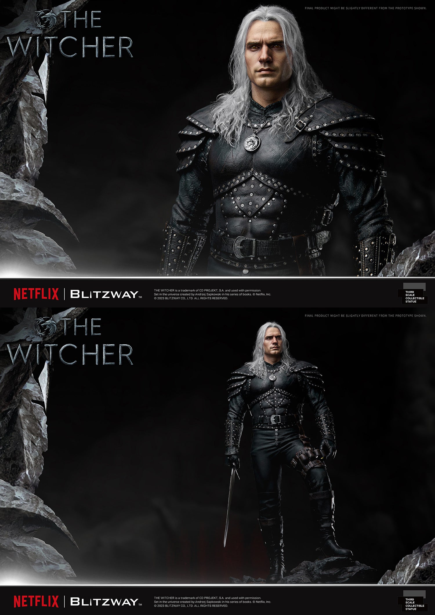 Blitzway 1/3 Infinite Scale Statue The Witcher 'Geralt of Rivia' "The Witcher"