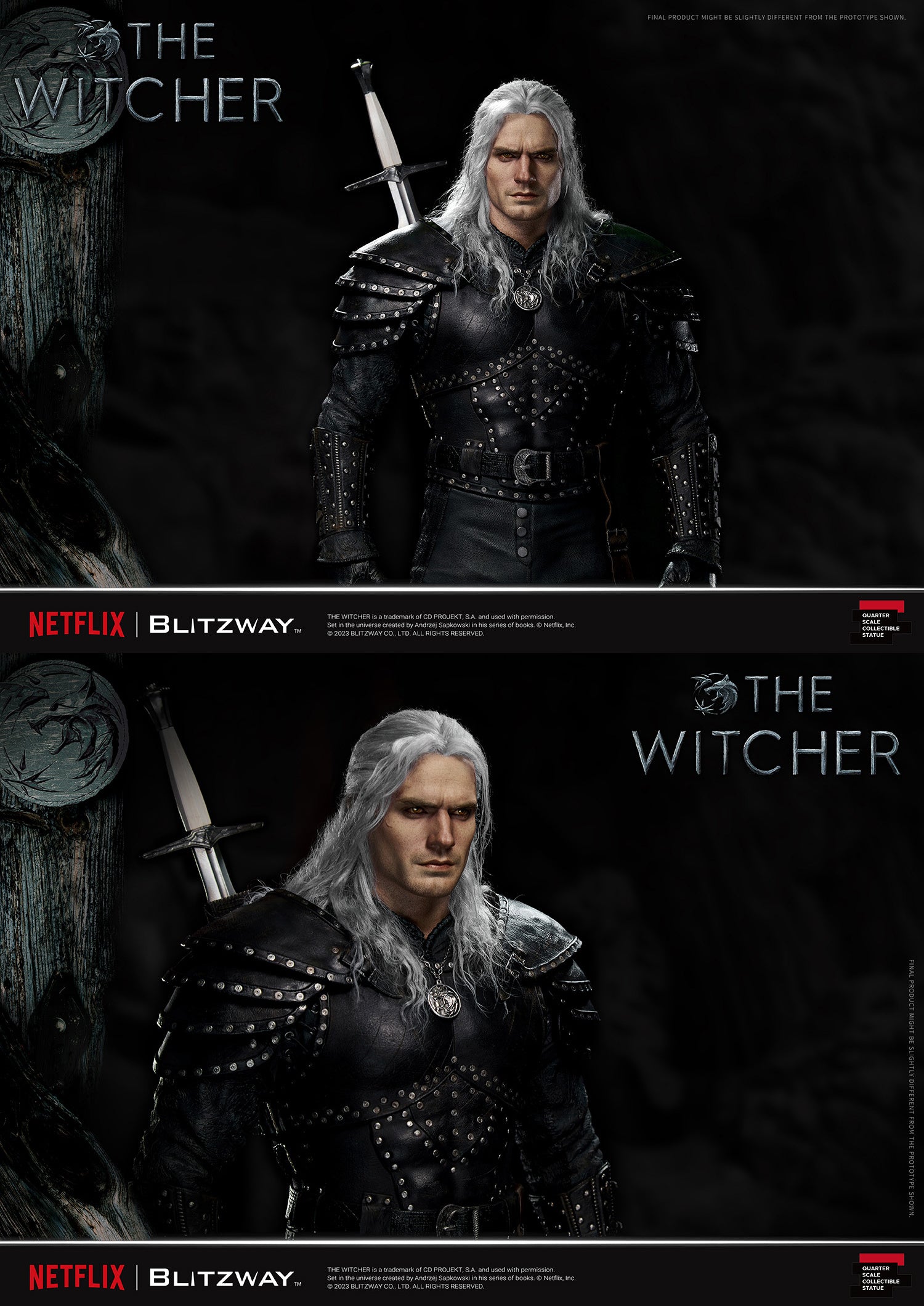 Blitzway 1/4 Scale Statue The Witcher 'Geralt of Rivia' "The Witcher"