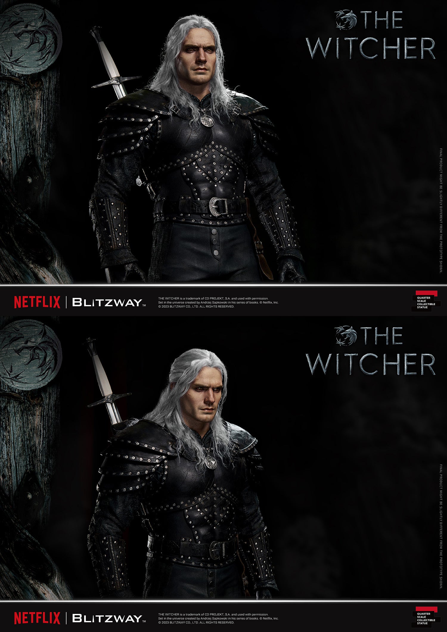 Blitzway 1/4 Scale Statue The Witcher 'Geralt of Rivia' "The Witcher"